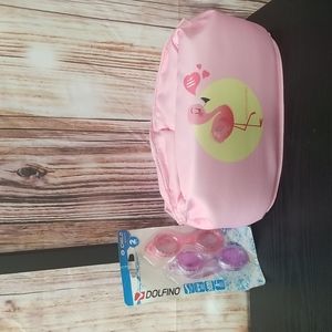 Child's Swim Vest with adjustable back strap & 2 Pack Goggles